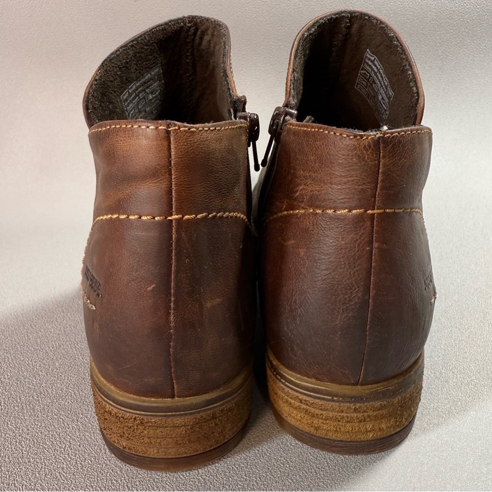 Josef Seibel Sienna 81 Distressed Brown Leather Zip Up Ankle Boots EU39 - Picture 6 of 15